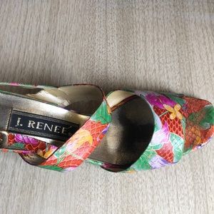 J. Renee Orange Red Painted Snake heels in size 9